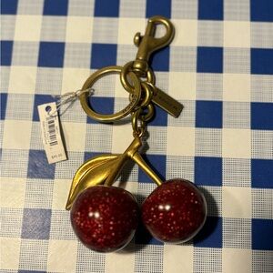COACH CHERRY KEYCHAIN
